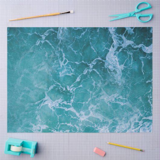 Deep Blue Ocean Waves Tissuepapier (Craft)