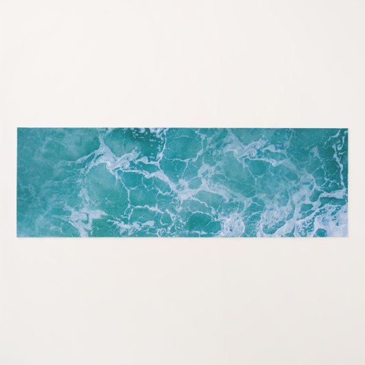 Deep Blue Ocean Waves Yogamat (Voorkant (horizontaal))