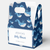 Deep Blue Ocean Whale Baby Boy Baby shower Bedankdoosjes (Geopend)