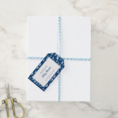 Deep Blue Ocean Whale Baby Boy Baby shower Cadeaulabel (Met Touw)