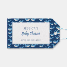 Deep Blue Ocean Whale Baby Boy Baby shower Cadeaulabel