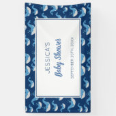 Deep Blue Ocean Whale Baby Boy Baby shower Spandoek (Verticaal)