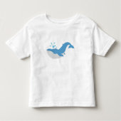 Deep Blue Ocean Whale Kinder Shirts (Voorkant)