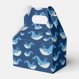 Deep Blue Ocean Whale Patroon Bedankdoosjes
