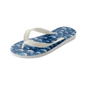 Deep Blue Ocean Whale Patroon Kinder Teenslippers (Schuin)