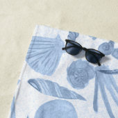 Deep Blue Octo Beach Towel Strandlaken (In situ)