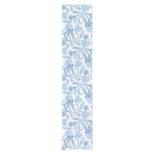 Deep Blue Octo Short Table Runner Korte Tafelloper (Voorkant)
