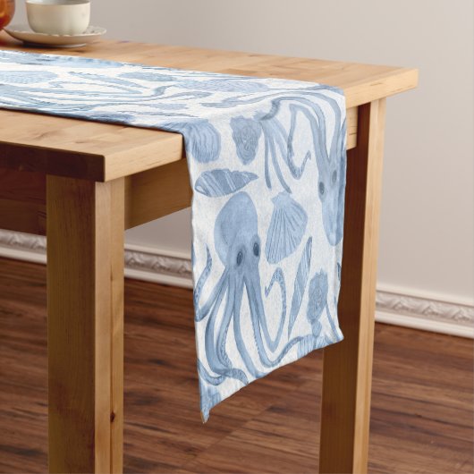 Deep Blue Octo Short Table Runner Korte Tafelloper (Voorbeeld)