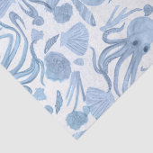 Deep Blue Octo Tissue Paper Tissuepapier (Detail)