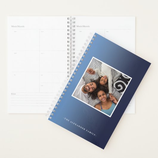 Deep Blue Ombre 2 Photo Planner (Display)