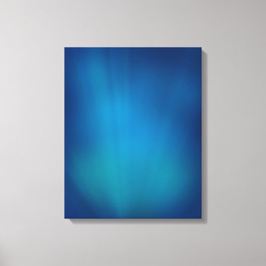 Deep Blue Onderwater Glow Canvas Afdruk (Voorkant)