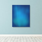 Deep Blue Onderwater Glow Canvas Afdruk (Insitu (Houten vloer))