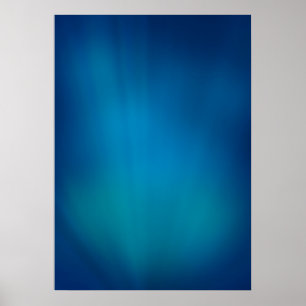 Deep Blue Onderwater Glow Poster