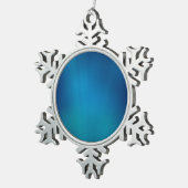 Deep Blue Onderwater Glow Tin Sneeuwvlok Ornament (Rechts)