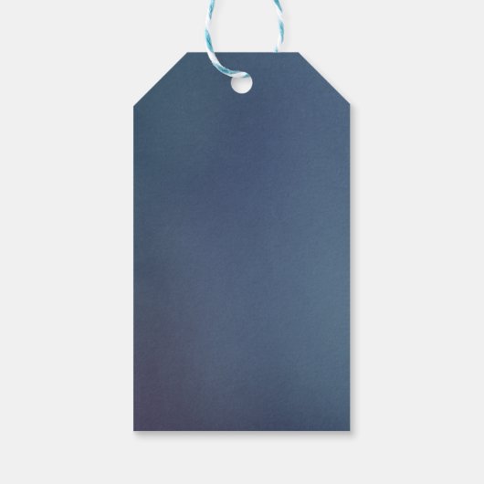 Deep Blue Opaline en Gold Thank You Gift Label Cadeaulabel (Achterkant)