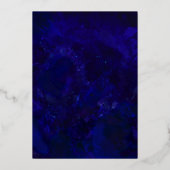 Deep Blue Paars Geode Roos Gold Agate Modern Folie Uitnodiging (Achterkant)