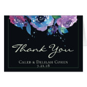 Deep Blue Paars Moody Twilight Floral Wedding (Voorkant Horizontaal)