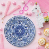 Deep Blue Passover Seder 9-inch Bord papier (Feest)