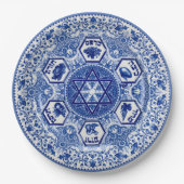 Deep Blue Passover Seder  9-inch Bord papier (Voorkant)