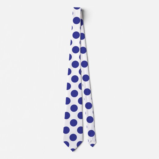 Deep Blue Polka Dots Stropdas (Voorkant)