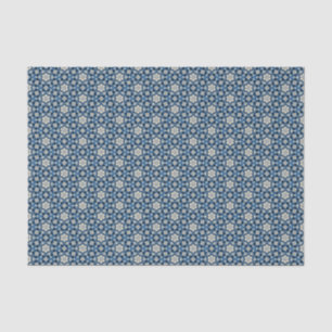 Deep Blue Prairie Heritage Medallion Tissuepapier