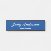 Deep Blue Professional Plain Claasical Handwriting Deurbordje (Voorkant)