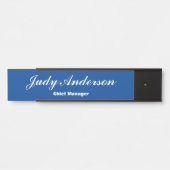 Deep Blue Professional Plain Claasical Handwriting Deurbordje (Voorkant)