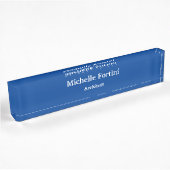 Deep Blue Professional Plain Modern Elegant Naambordje