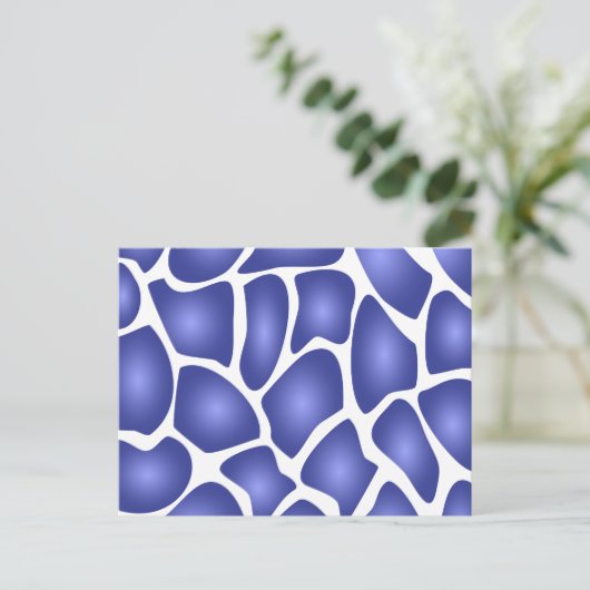 Deep Blue Random Mosaic Pattern Briefkaart (Staand voorkant)