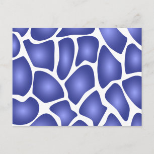 Deep Blue Random Mosaic Pattern Briefkaart