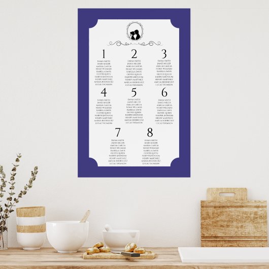 Deep Blue Regency Seating Chart Poster 3 of 3 (Keuken)