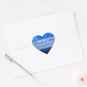 Deep Blue Roos Personalized Wedding Hart Sticker (Envelop)