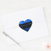 Deep Blue Roos Personalized Wedding Hart Sticker (Envelop)