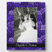  Deep Blue rozen Weddenschap Foto Plaque Fotoplaat (Voorkant)