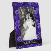  Deep Blue rozen Weddenschap Foto Plaque Fotoplaat (Zijkant)