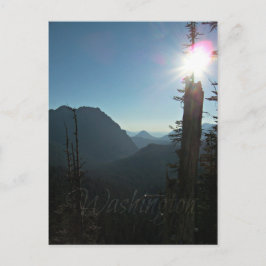 Deep Blue Sky en de bergen in de staat Washington Briefkaart