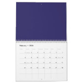 Deep Blue Solid Background | Classic Modern Design Kalender (Feb 2026)