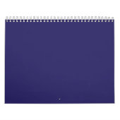 Deep Blue Solid Background | Classic Modern Design Kalender (Hoes)