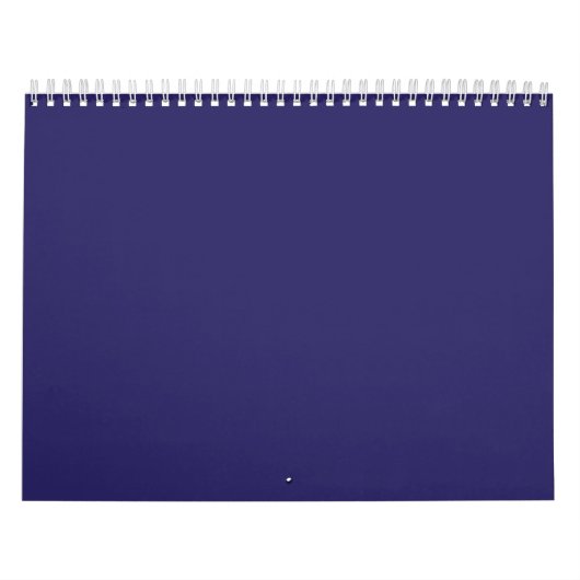 Deep Blue Solid Background | Classic Modern Design Kalender (Hoes)