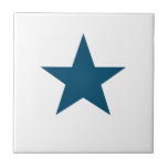 Deep Blue Star Tegeltje<br><div class="desc">Diepe Blue Star-Tegel. Sterren zijn altijd in mode!</div>