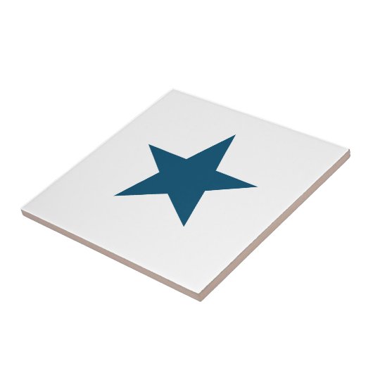 Deep Blue Star Tegeltje (Zijkant)