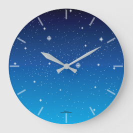 Deep Blue Starry Sky Clock Grote Klok