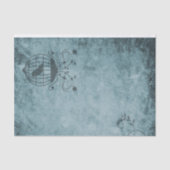 Deep Blue Steampunk Bird Cage Distress Tissuepapier (Voorkant)