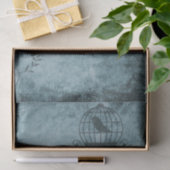 Deep Blue Steampunk Bird Cage Distress Tissuepapier (Geschenk)