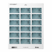 Deep Blue Steampunk Vogelkooi Adresetiketten Etiket (Full Sheet)