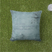 Deep Blue Steampunk Vogelkooi Buitenkussen (Gras)