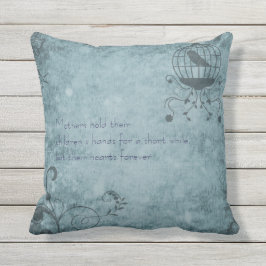 Deep Blue Steampunk Vogelkooi Buitenkussen