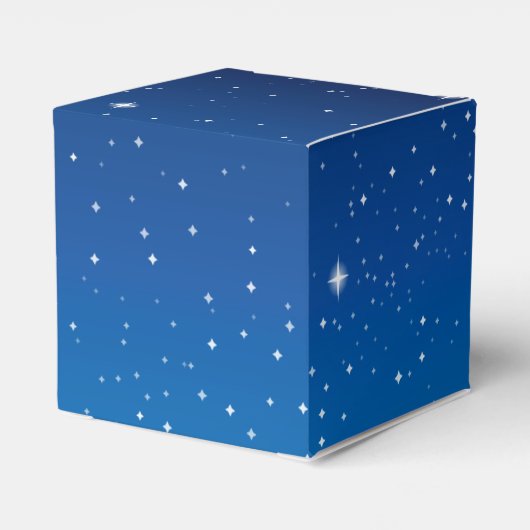 Deep Blue Sterrennacht Sky Bedankdoosjes (Achterkant)