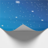 Deep Blue Sterrennacht Sky Cadeaupapier (Hoek)