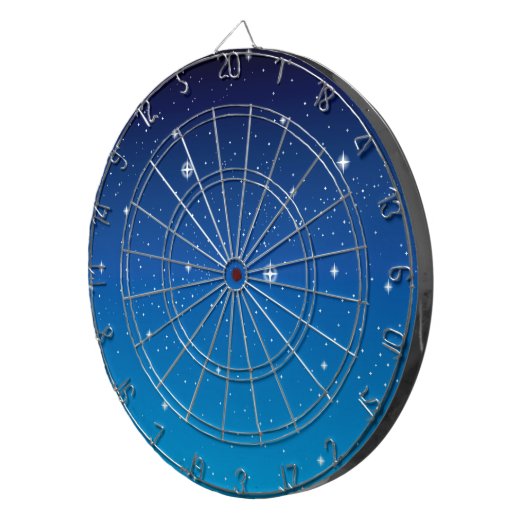 Deep Blue Sterrennacht Sky Dartbord (Voorkant Rechts)